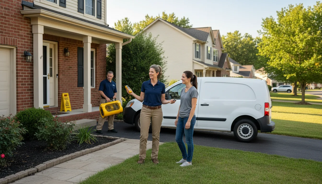 Residential water damage restoration in Sorento, IL